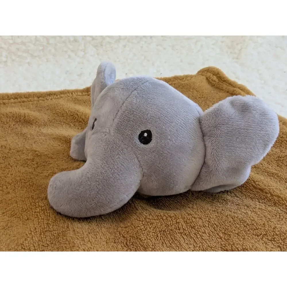Lila & Jack Elephant Lovey Security Blanket Gray Golden Orange Plush‎ Baby Toy